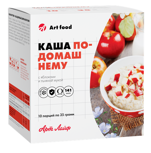 Каша "По-домашнему с яблоками и льняной мукой"